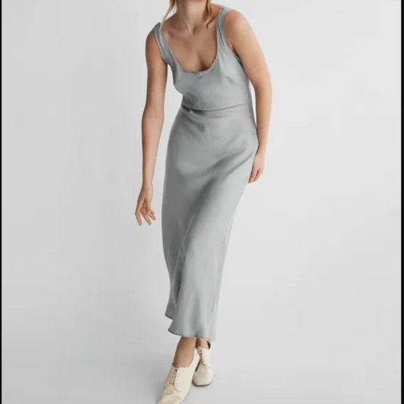 ZARA 100% LYOCELL CAMISOLE MIDI DRESS - Picture 8 of 12